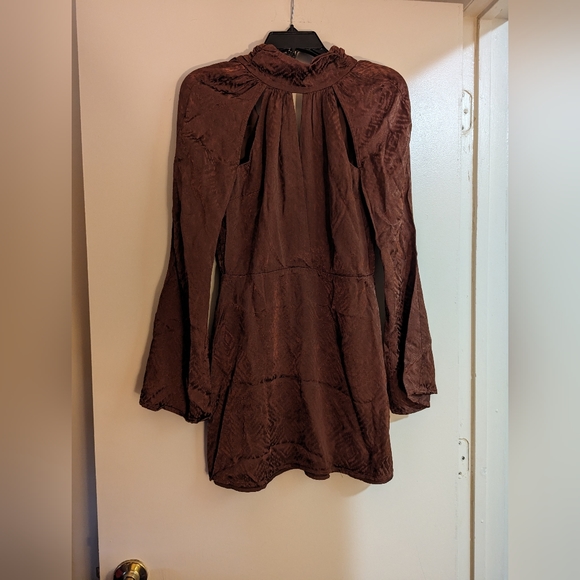 NWOT House of Harlow - Revolve Gerona Mini Dress in chocolate brown, size S - Picture 3 of 8